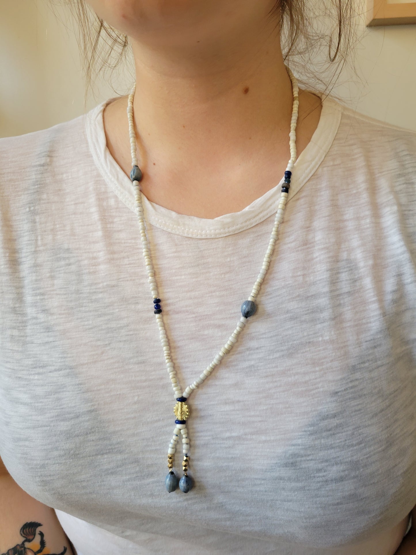 Traveler Necklace - White