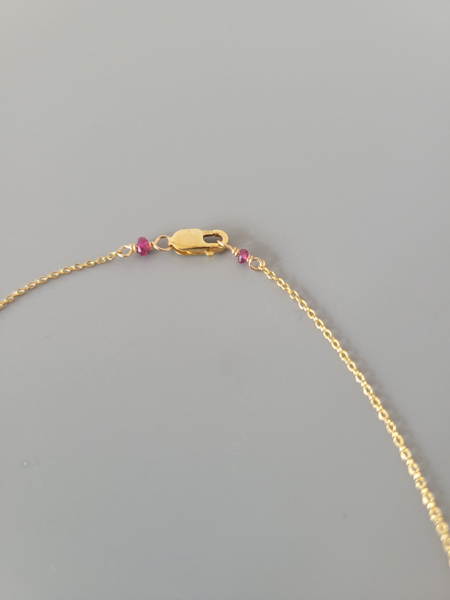 Disk Charm Necklace - Ruby