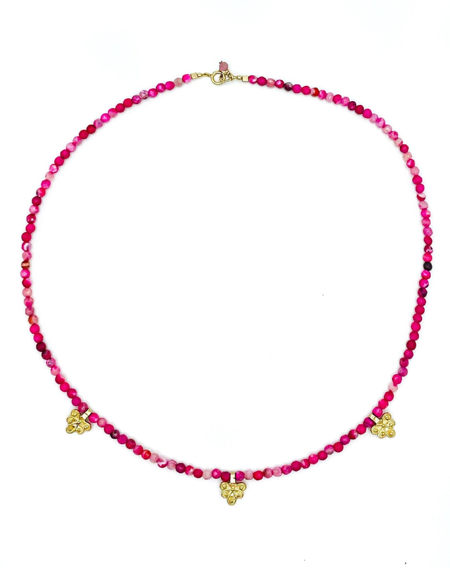 3 Charm Choker - Pink