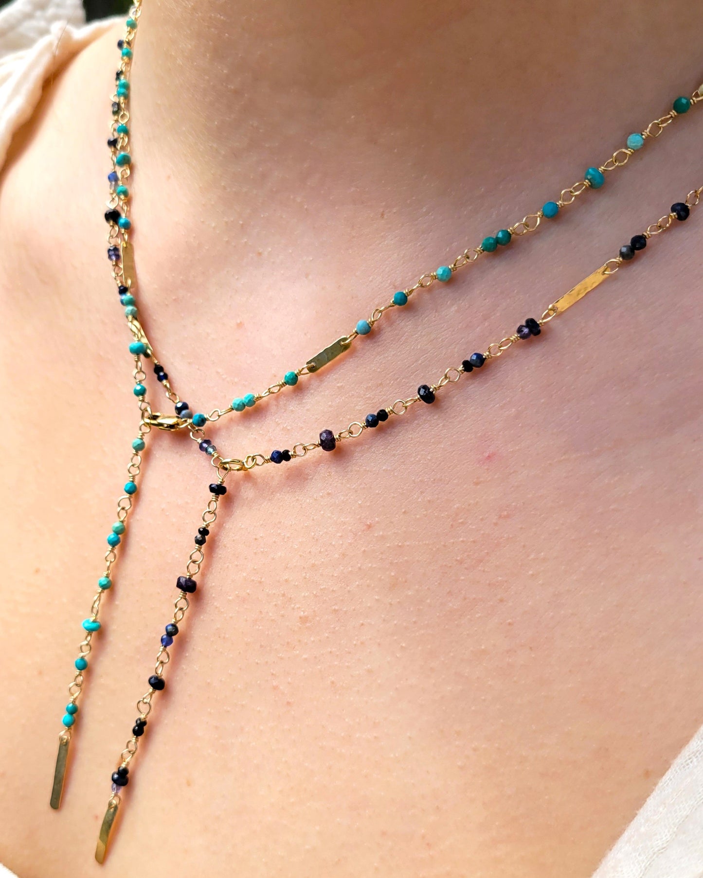Baguette Necklace - Turquoise
