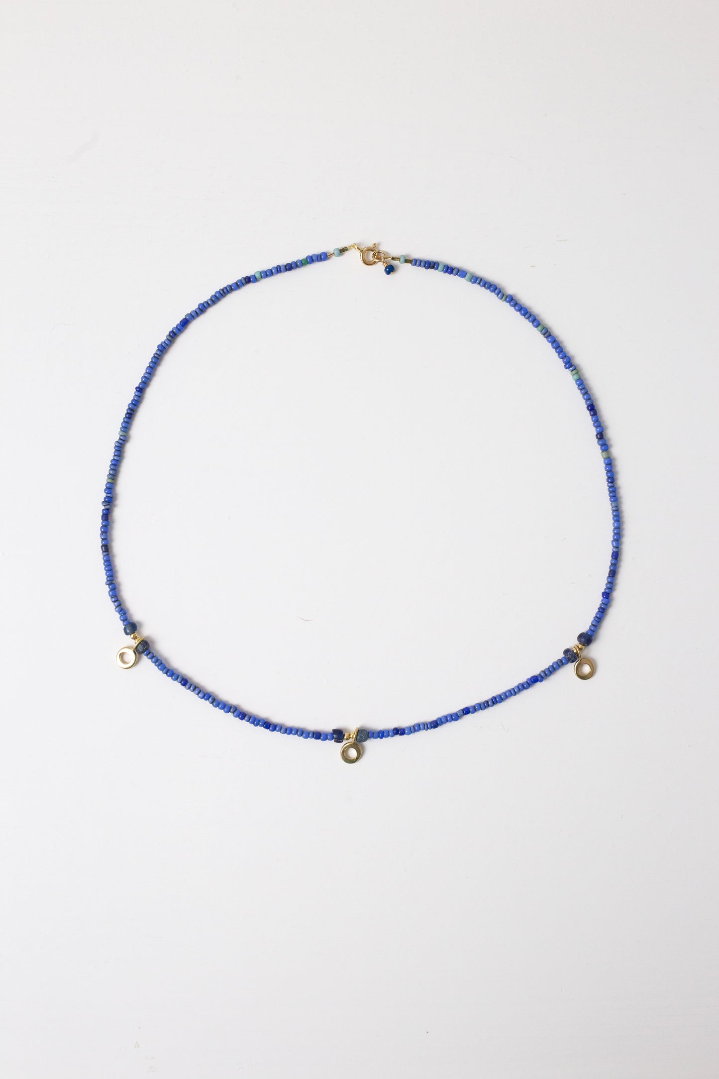3 charm choker - Negative Space - Blue Jean