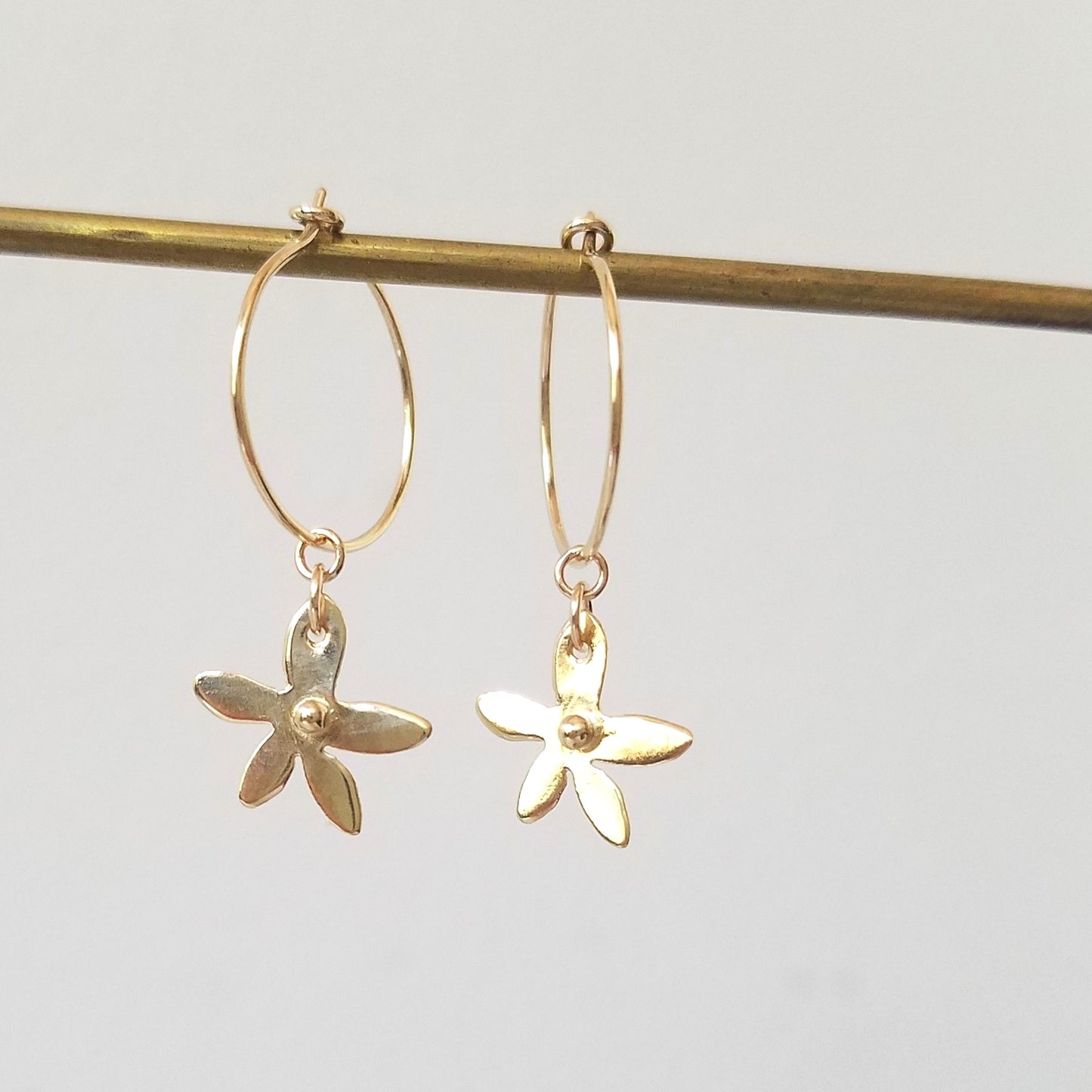 Star Flower Hoops