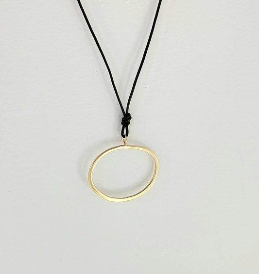 Hoop Necklace - Brass