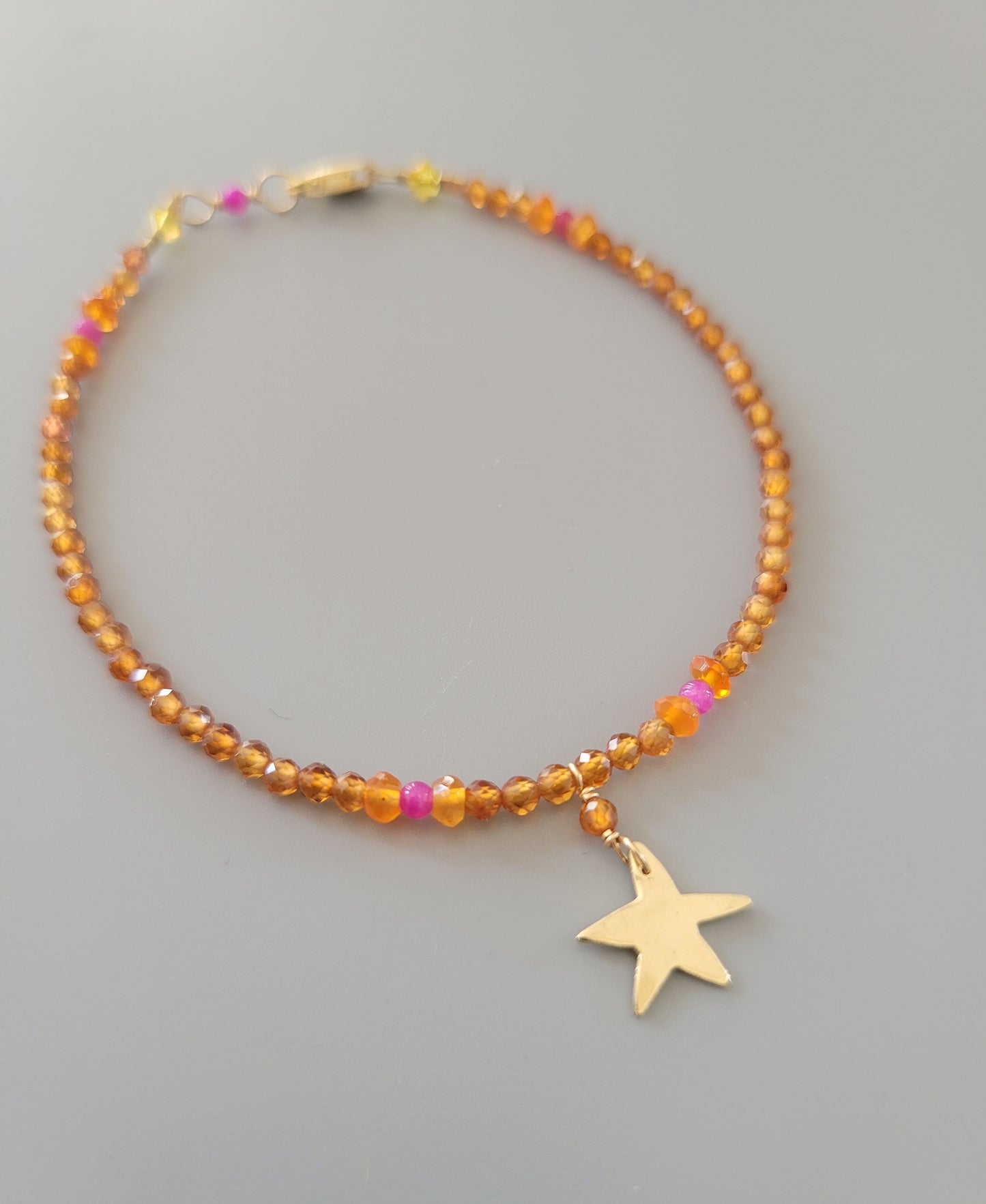 Star Charm Bracelet - Sunstone