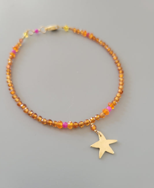 Star Charm Bracelet - Sunstone