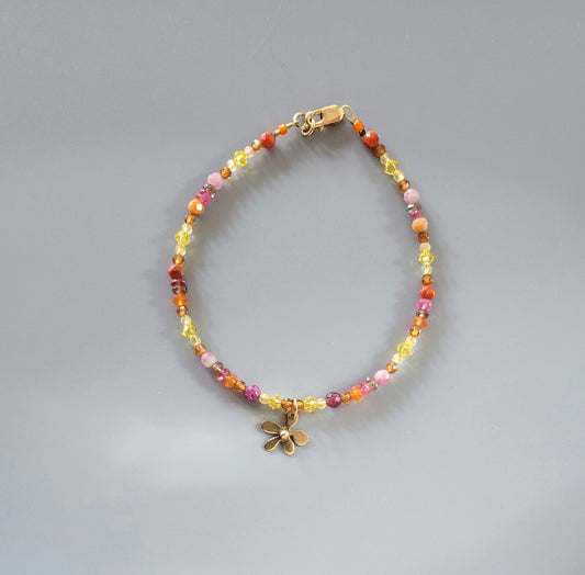 Flower Charm Bracelet - Sunny