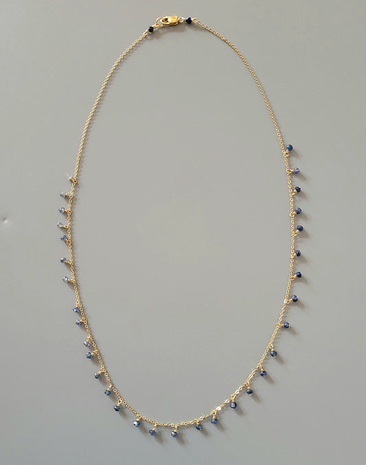 Briolette Necklace - Sapphire