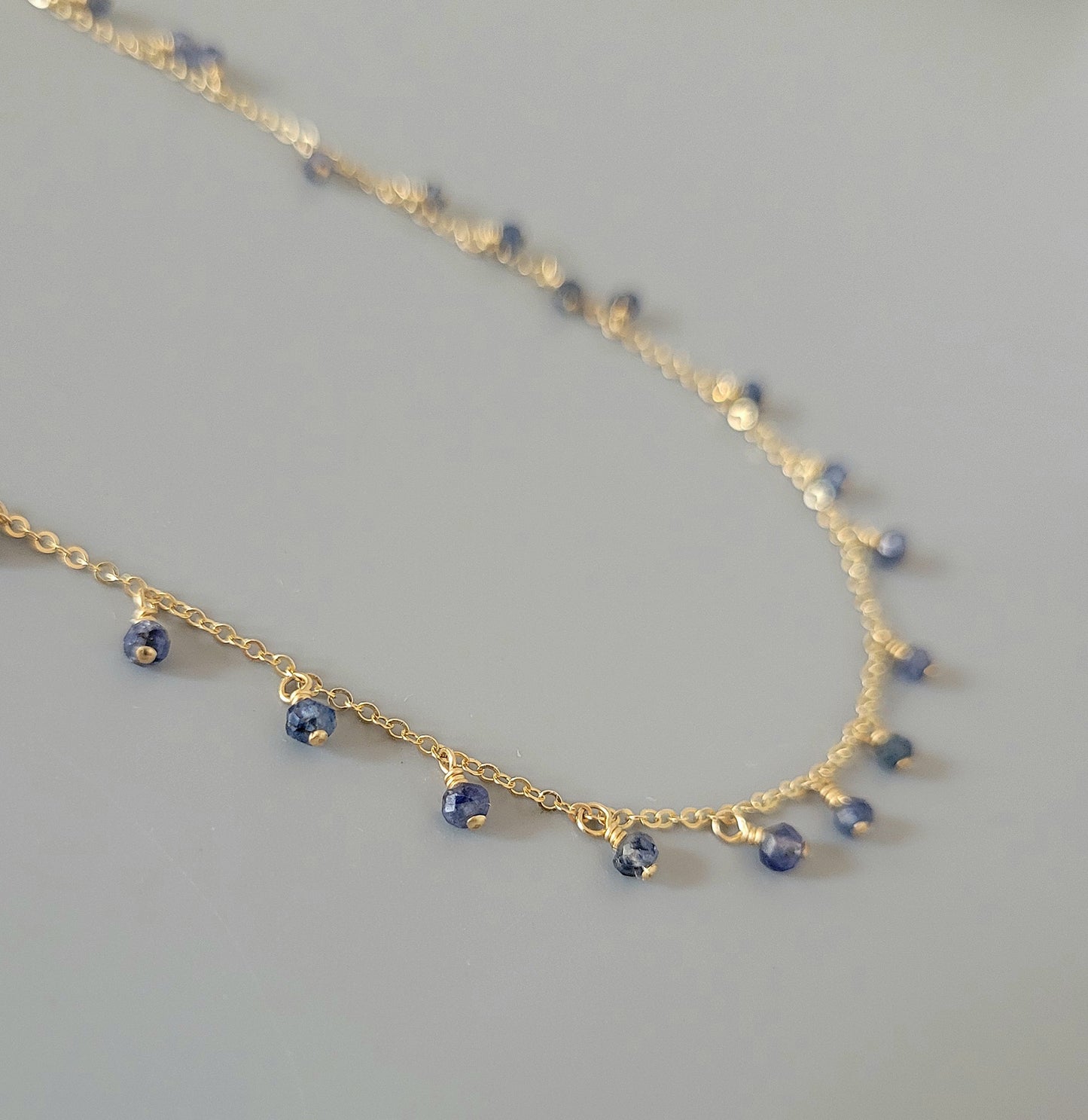 Briolette Necklace - Sapphire