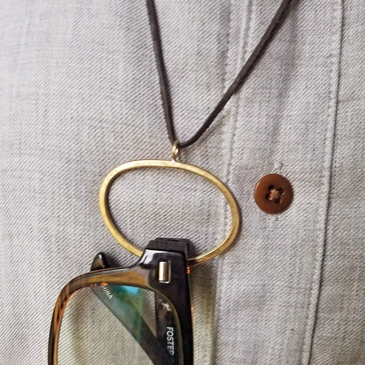 Hoop Necklace - Brass