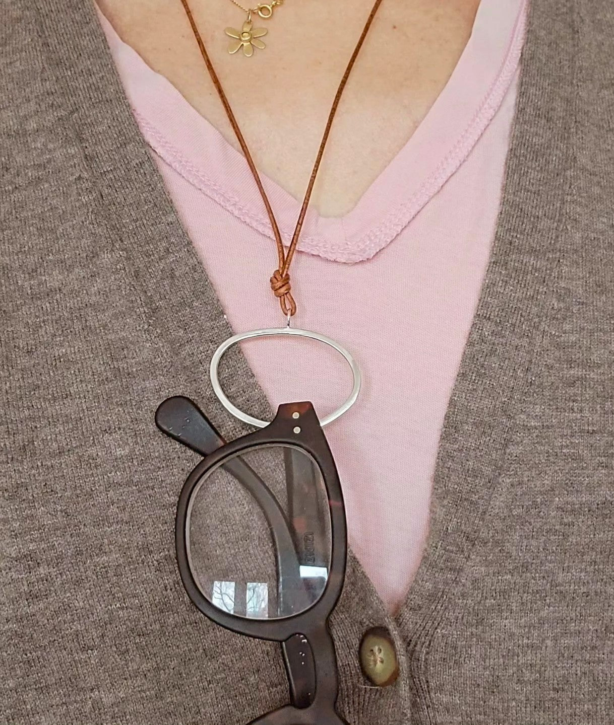 Hoop Necklace - Brass