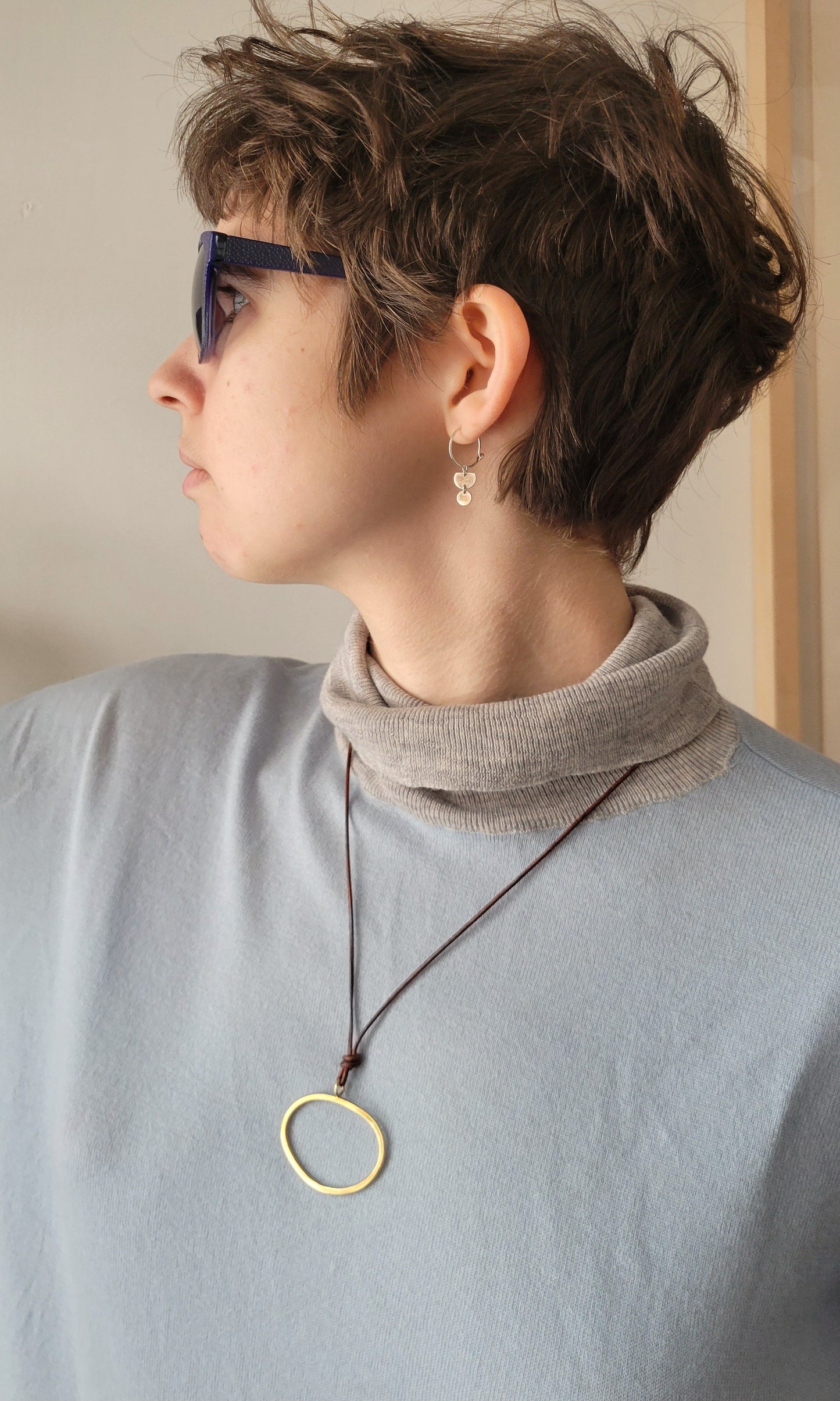 Hoop Necklace - Brass